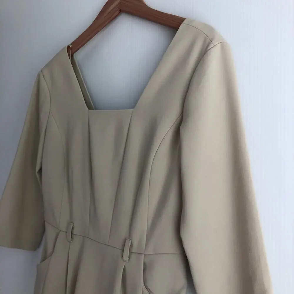 Kensie ivory dress 3/4 length sleeve